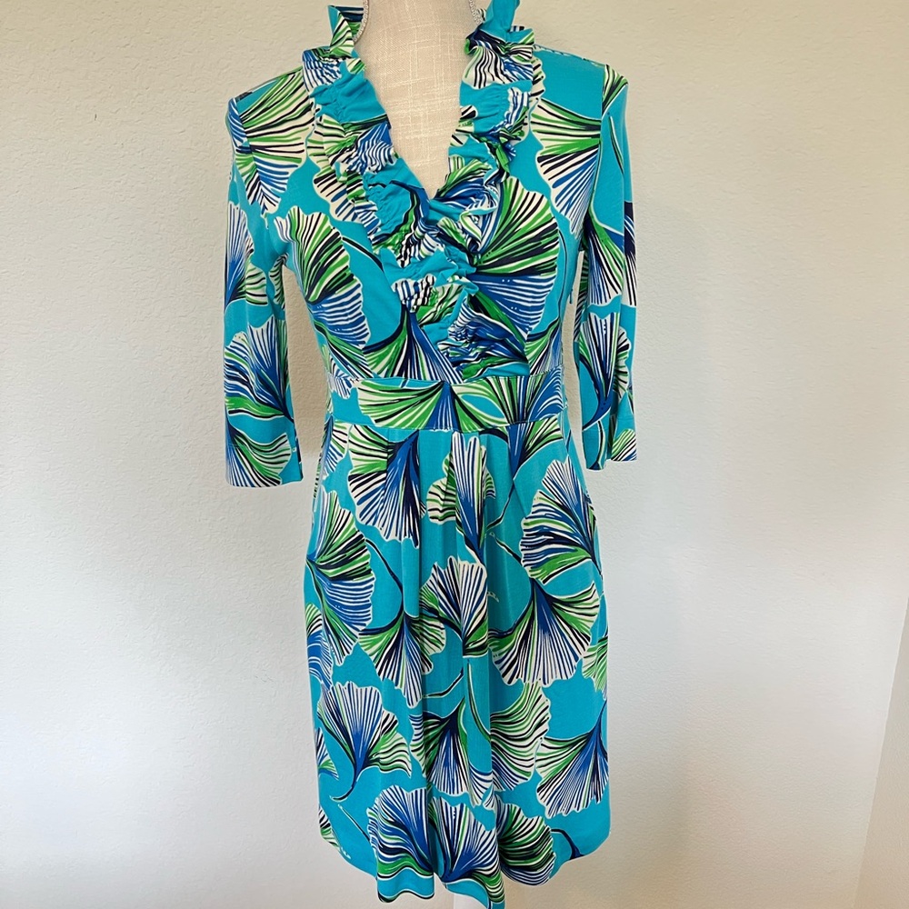 LILLY PULITZER Blayney Ruffle Dress - Let's Get Ginky - Size XS